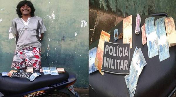 Policia flagra homem com maconha e dinheiro em Valença