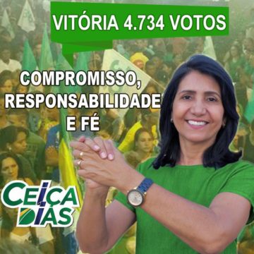 Prefeita eleita, Ceiça Dias será diplomada no dia 15 de dezembro