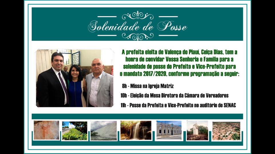 Prefeita eleita Ceiça Dias convida População para a cerimônia de posse