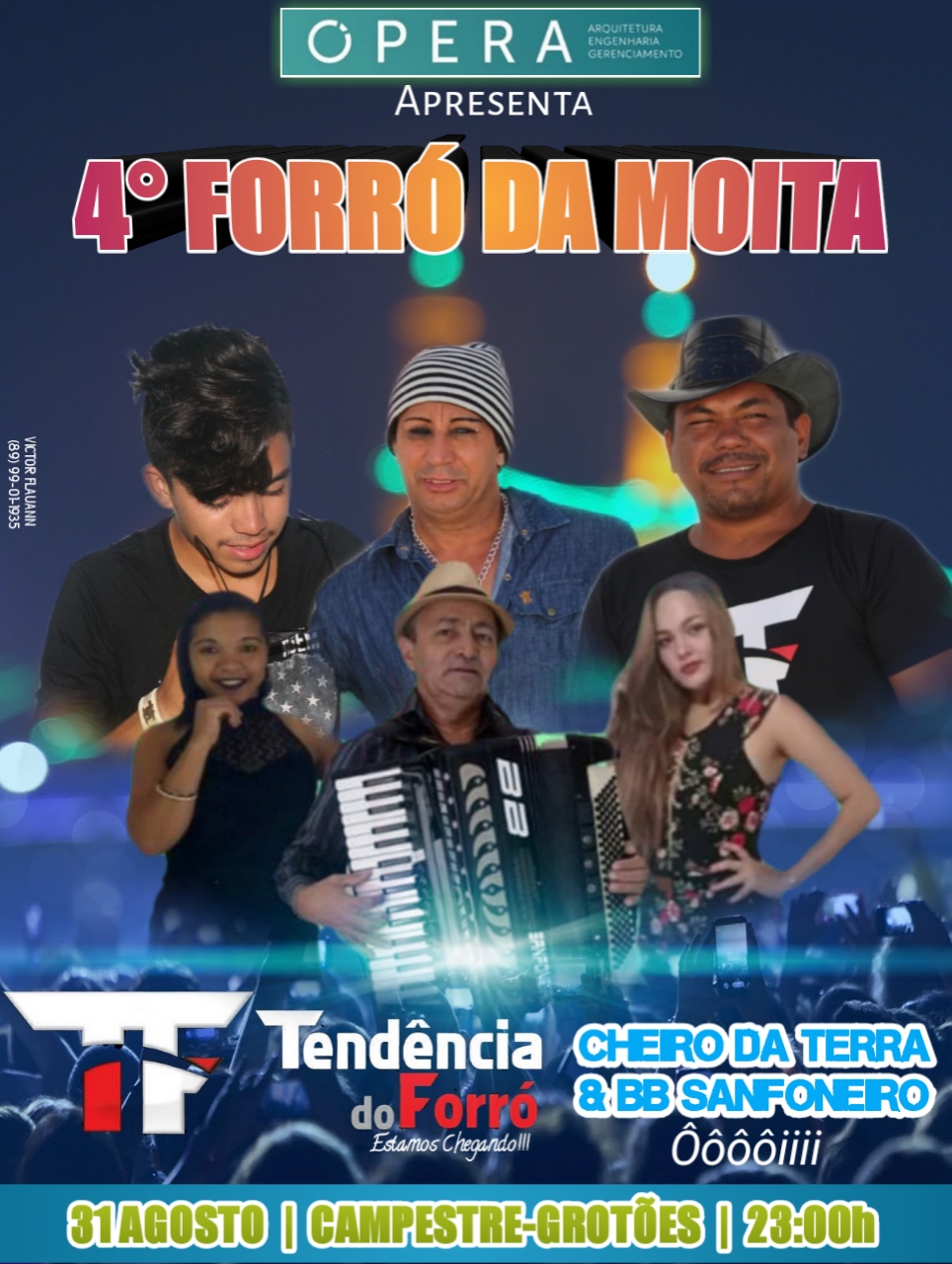 31 de Agosto tem B.B Sanfoneiro e Tendencia no Forró da Moita