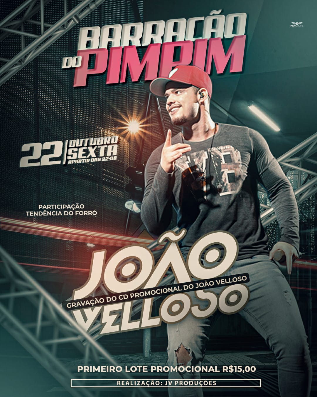 Dia 22: Cantor João Veloso fará show em Valença