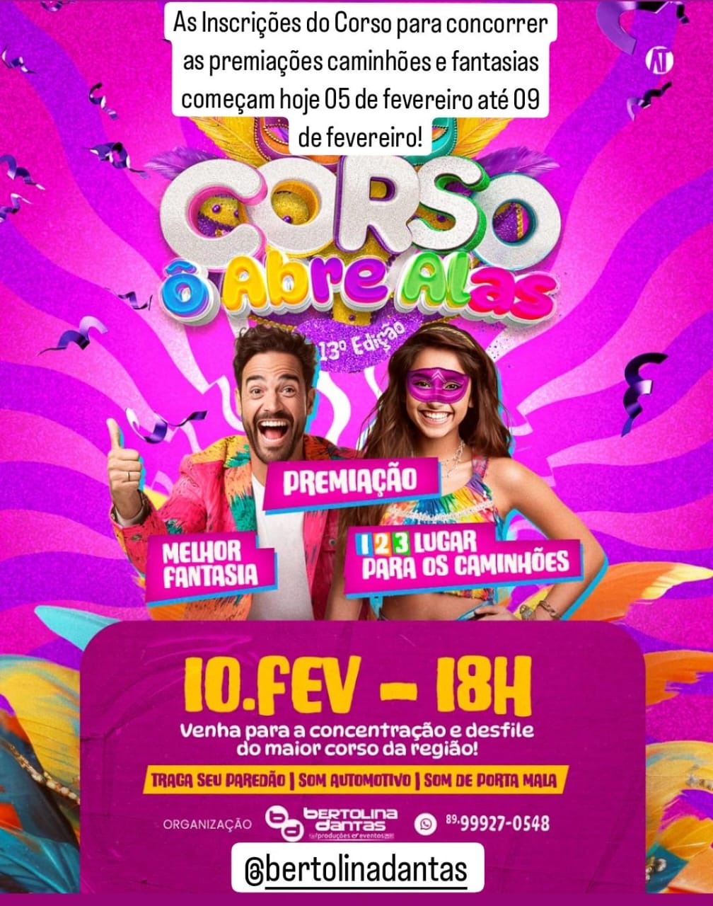 Corso marcará o início do carnaval de Valença