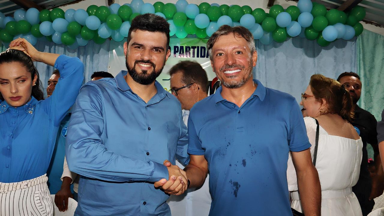 Prefeito Marcelo Costa prestigia ato de filiação partidária em Lagoa do Sitio.