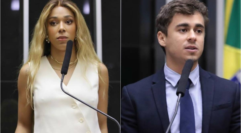 Erika Hilton denuncia Flávio Bolsonaro e Nikolas Ferreira por “apologia ao golpe”; entenda a acusação