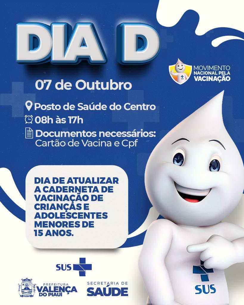 Valença realiza Dia D de Multivacinação neste sábado (7) para crianças e adolescentes menores de 15 anos